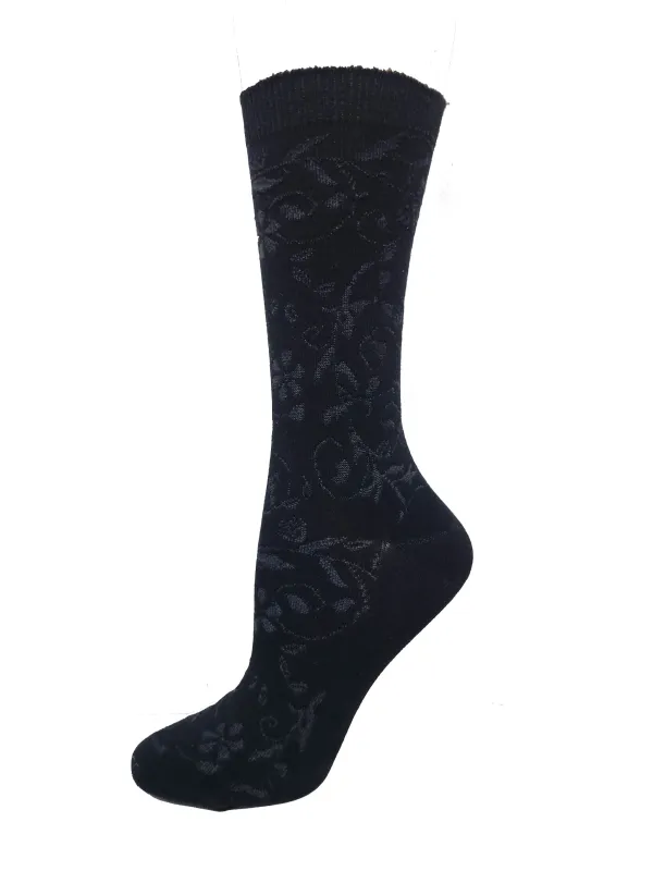 "Flower Links" Bamboo Socks by Key - Medium sold by Great Sox