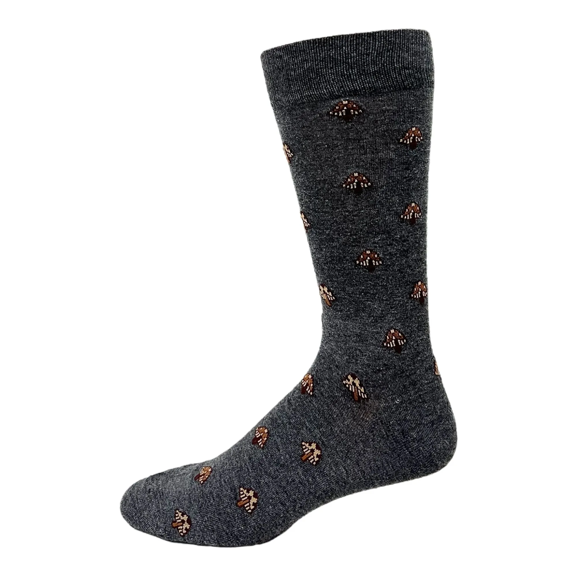 "Mushroom" Bamboo Socks by Key - Large sold by Great Sox