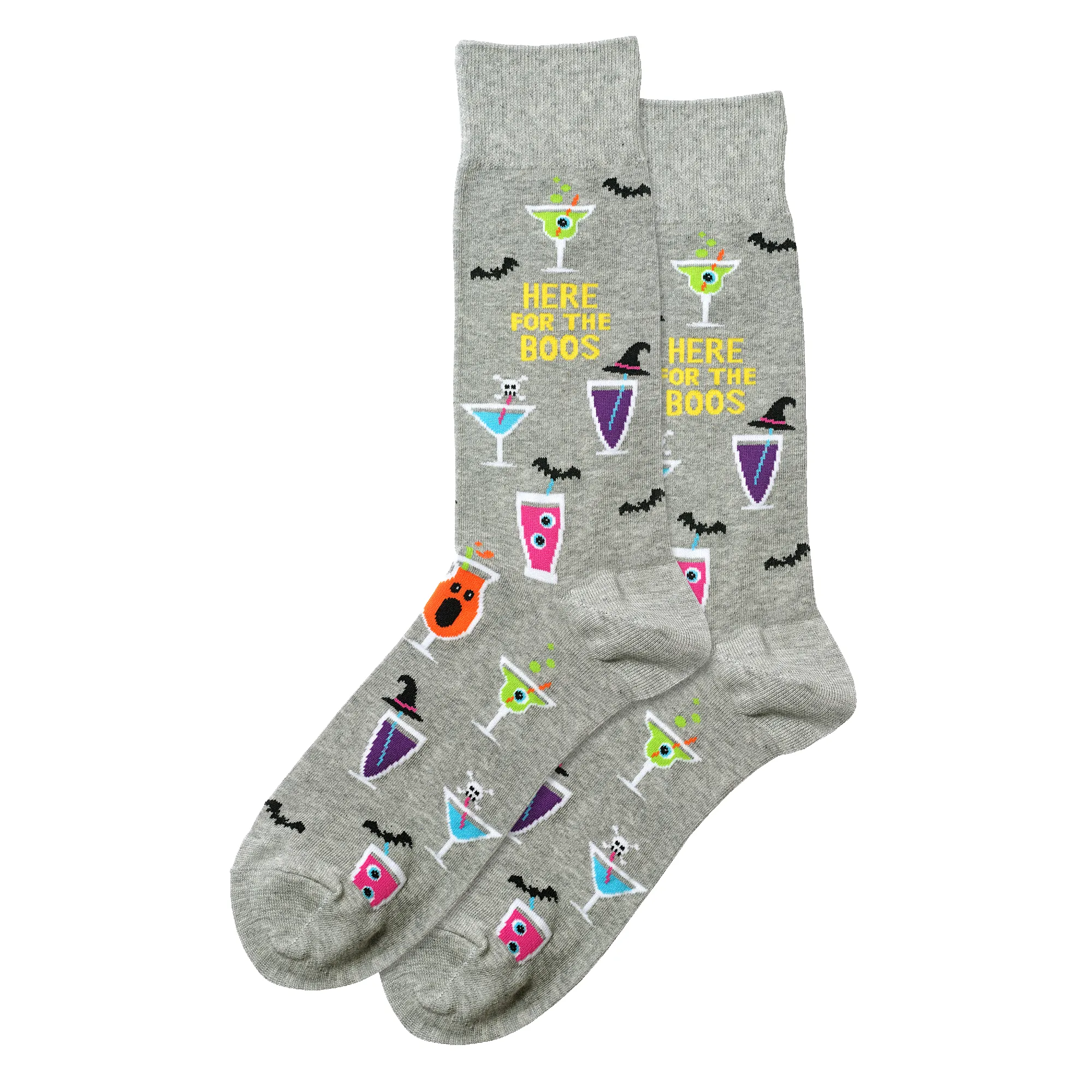 "Here for the Boos" Cotton Crew Socks by Hot Sox sold by Great Sox product image thumbnail 2
