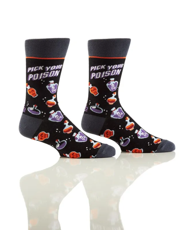 "Pick Your Poison" Cotton Dress Crew Socks by YO Sox - Large - SALE sold by Great Sox