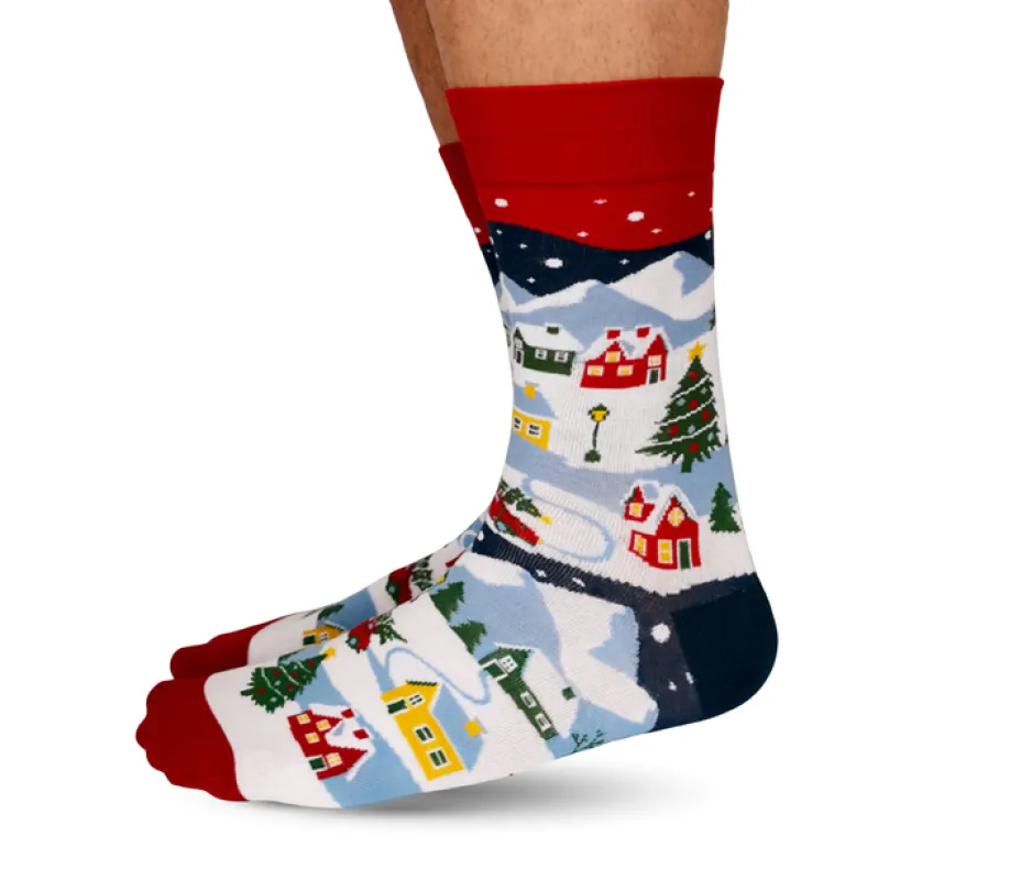 "Tinsel Town" Cotton Crew Socks by Uptown Sox sold by Great Sox