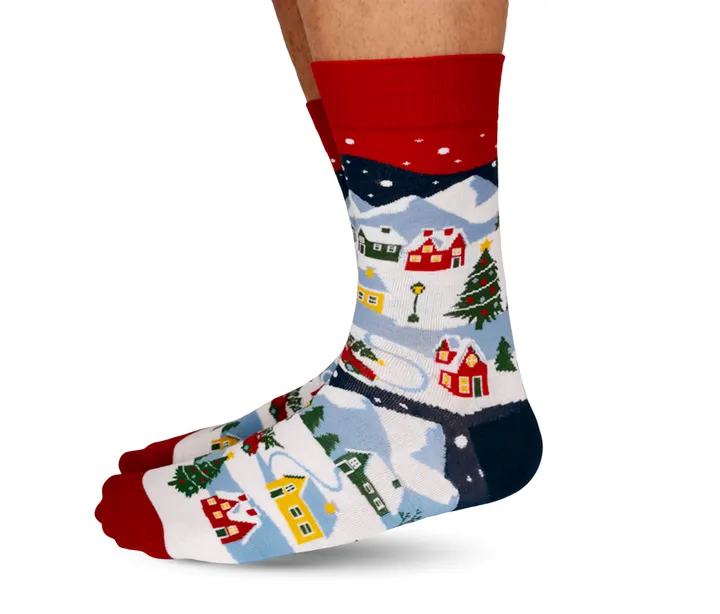 "Tinsel Town" Cotton Crew Socks by Uptown Sox sold by Great Sox
