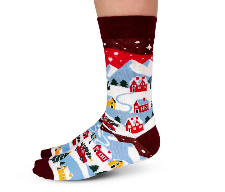 "Tinsel Town" Cotton Crew Socks by Uptown Sox sold by Great Sox product image thumbnail 2