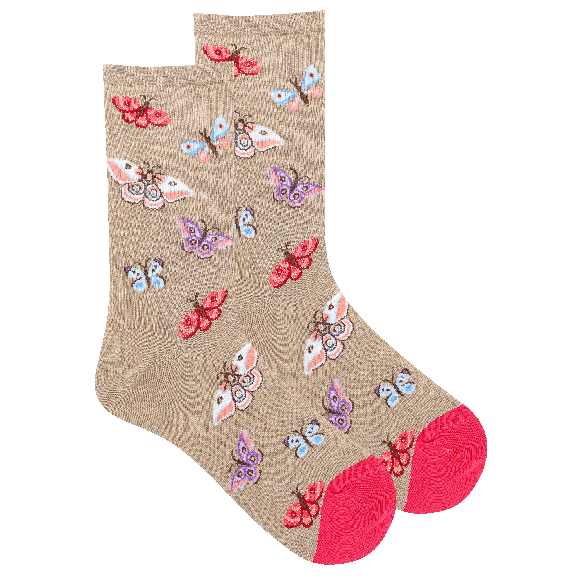 "Moths" Cotton Crew Socks by Hot Sox - Medium sold by Great Sox
