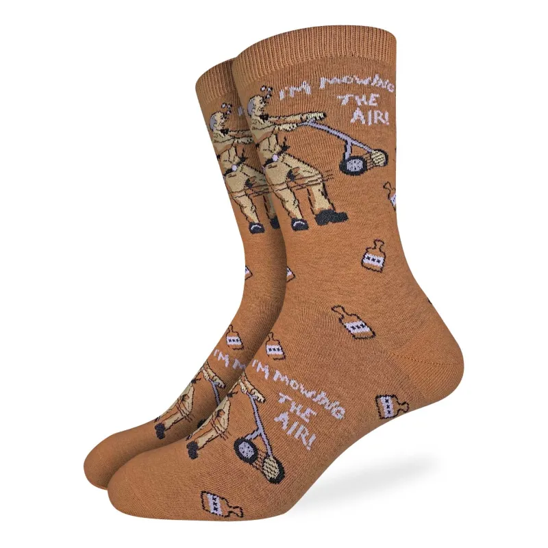 "Trailer Park Boys, Mr. Lahey Mowing Air " Crew Socks by Good Luck Sock - Large - SALE sold by Great Sox