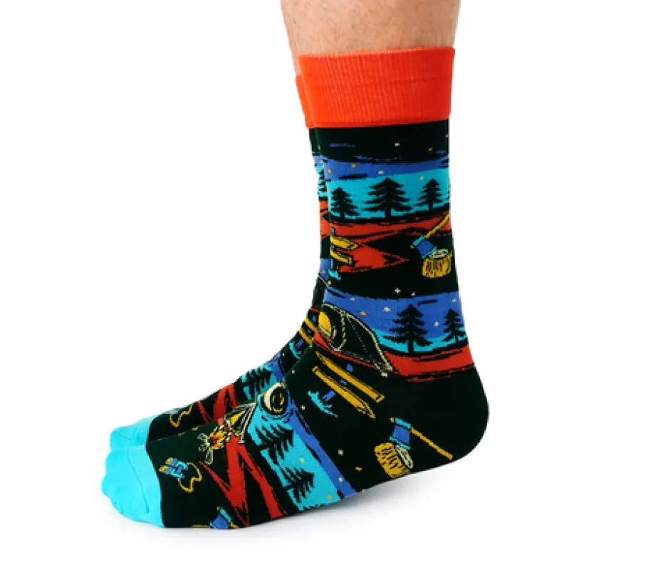 "Trailblazer" Cotton Crew Socks by Uptown Sox - Large sold by Great Sox