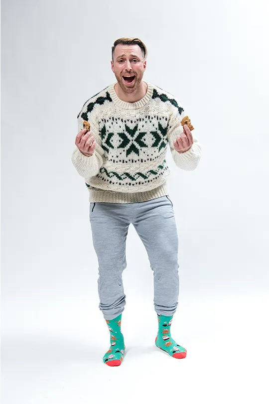 "Canadian Christmas" Cotton Crew Socks by Uptown Sox - Large sold by Great Sox product image thumbnail 2