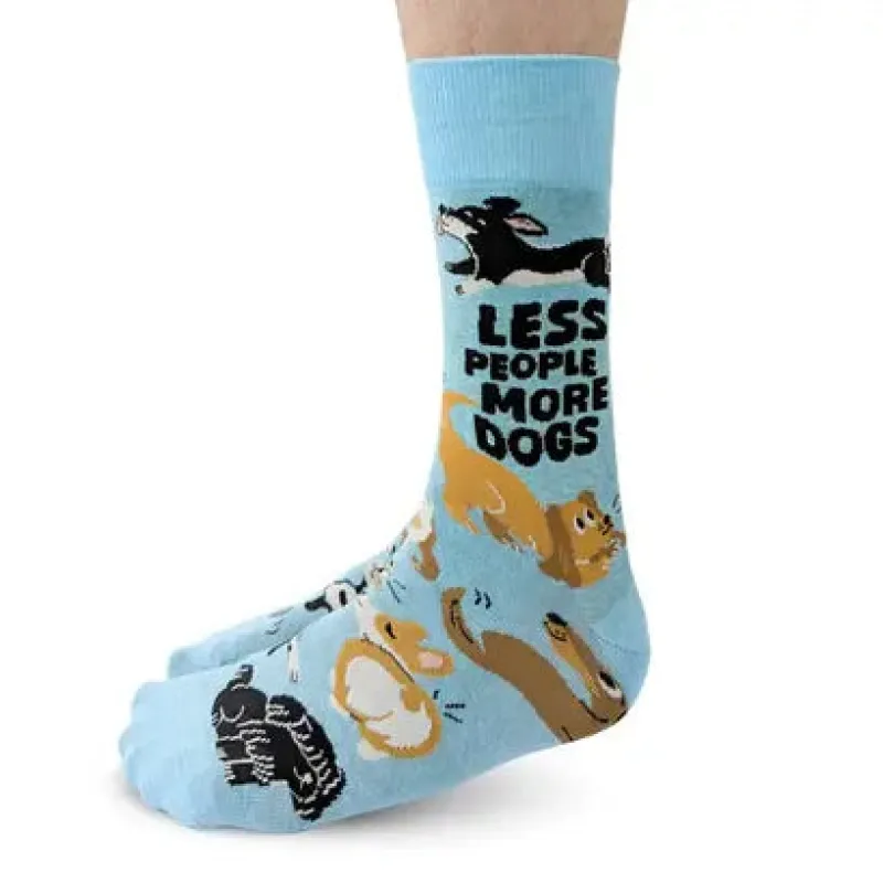 "More Dogs" Cotton Crew Socks by Uptown Sox sold by Great Sox