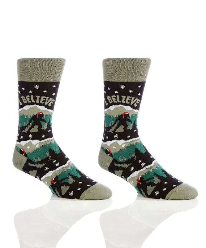 "I Believe" Cotton Dress Crew Socks by YO Sox - Large made by Great Sox
