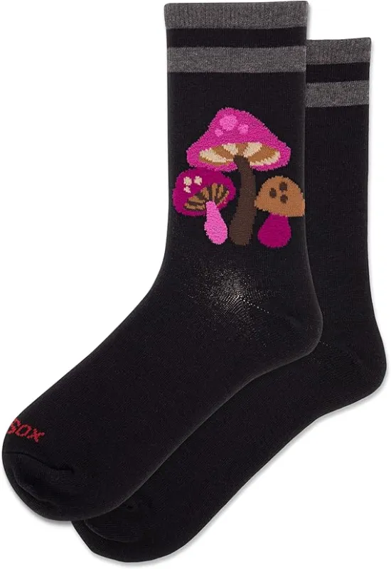 "Fuzzy Mushroom" Crew Socks by Hot Sox sold by Great Sox