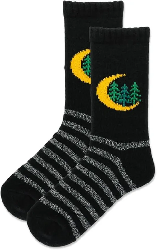"Moon" Cotton Crew Boot Socks by Hot Sox sold by Great Sox