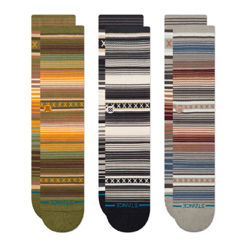 Stance "Curren 3 Pack" Combed Cotton Crew Socks sold by Great Sox