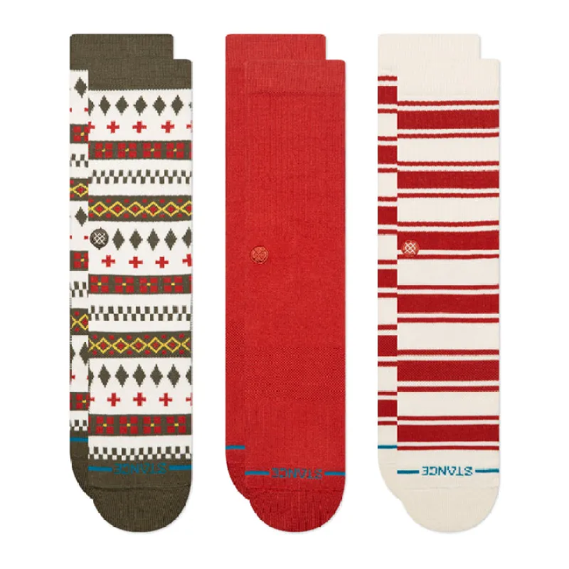 Stance "Cabin Days 3 Pack" Combed Cotton Crew Socks sold by Great Sox