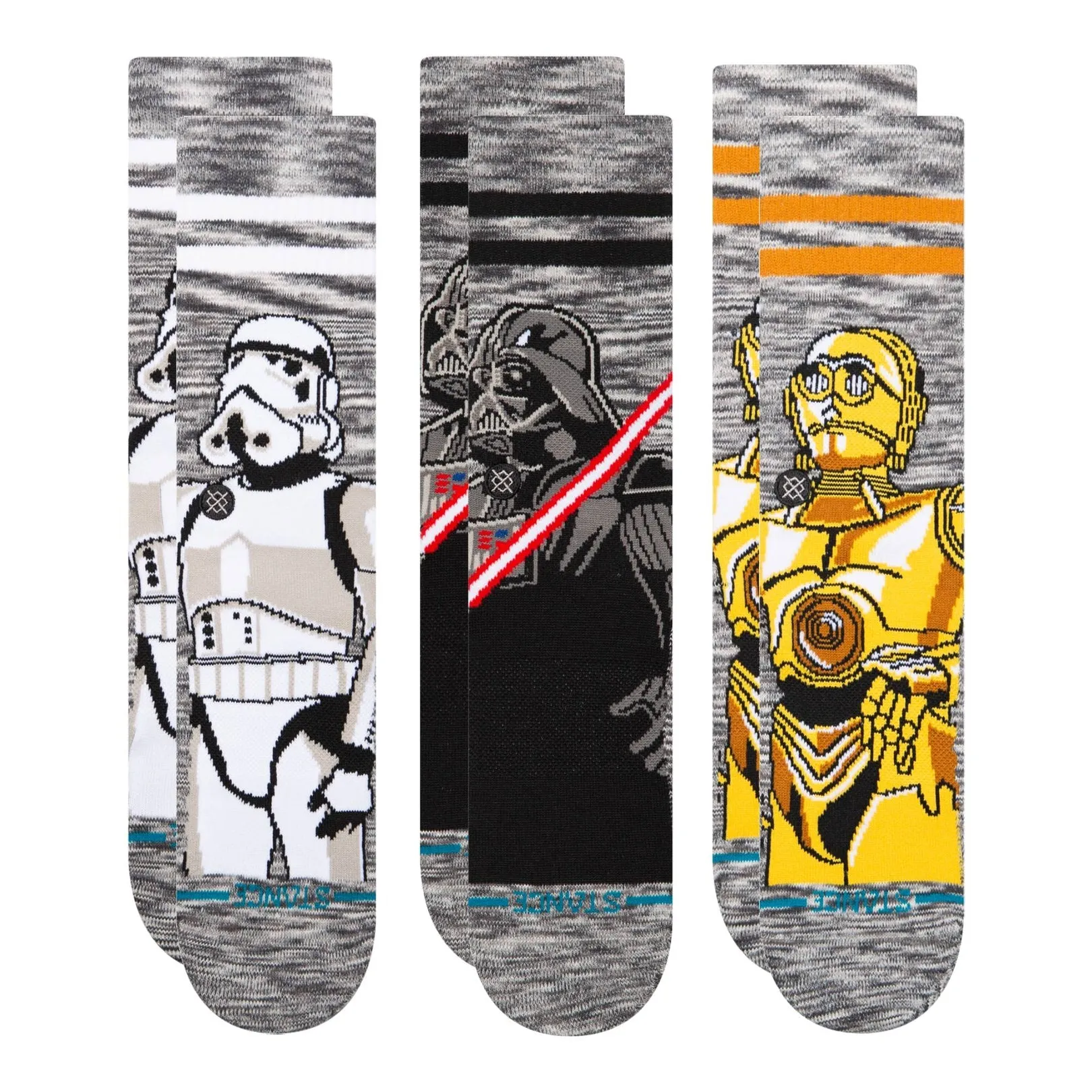 Stance x Star Wars Combed Cotton Blend Crew Socks sold by Great Sox