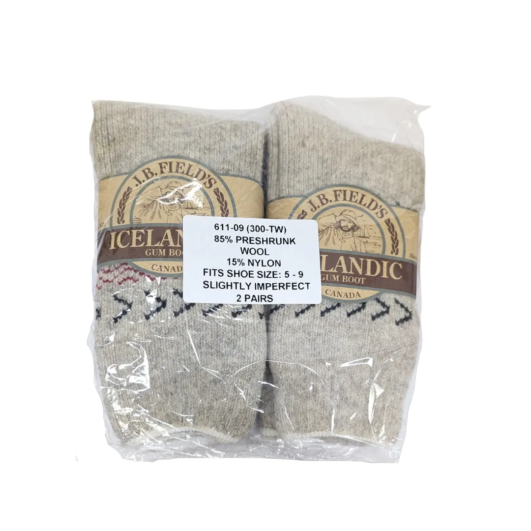 2 PAIR - J.B. Field's Women's 40 Below "Snowflake Pattern" Wool Thermal Winter Sock (SLIGHTLY IMPERFECT) sold by Great Sox product image thumbnail 5