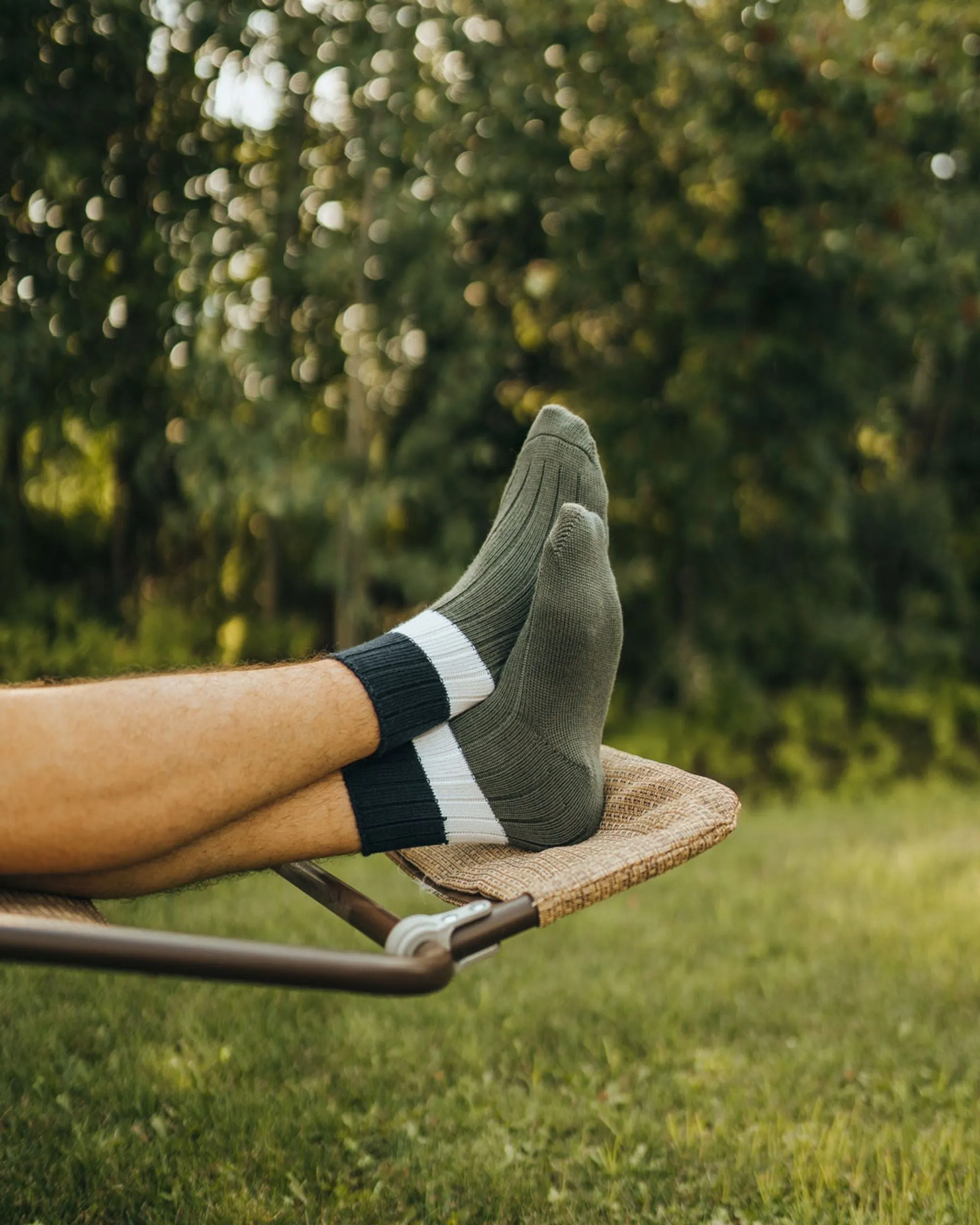 J.B. Field's Women's Muted Striped Merino Wool & Cashmere Socks (MEDIUM) sold by Great Sox product image thumbnail 4