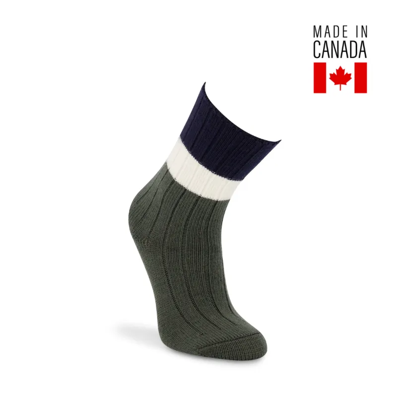 J.B. Field's Women's Muted Striped Merino Wool & Cashmere Socks (MEDIUM) made by Great Sox