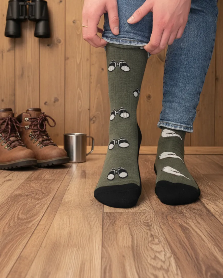 "Bird & Bird Watching" 70% Merino Wool Socks by Friday Sox Co - Medium sold by Great Sox product image thumbnail 3