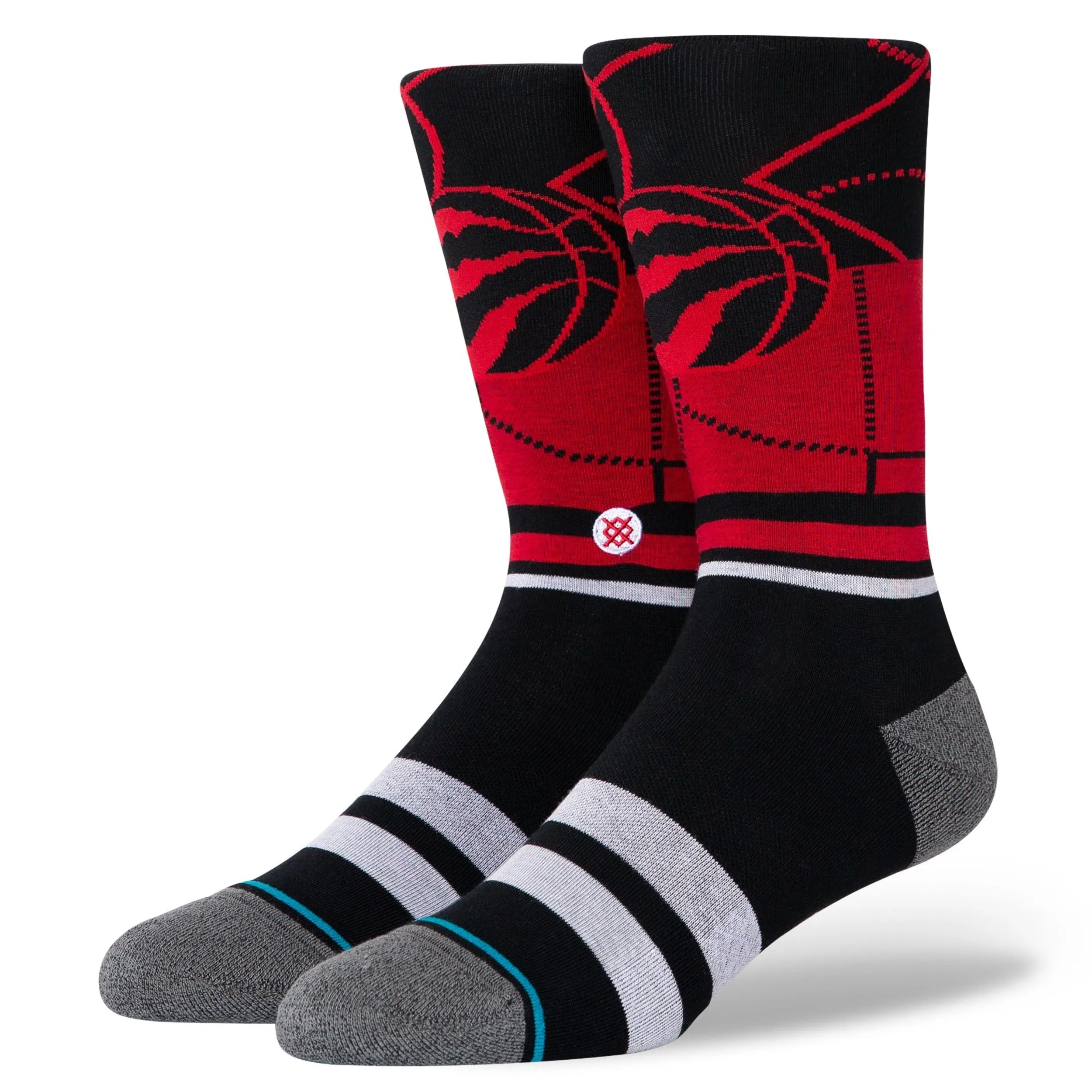 Stance "Raptors Cross Court" Casual Crew Socks sold by Great Sox
