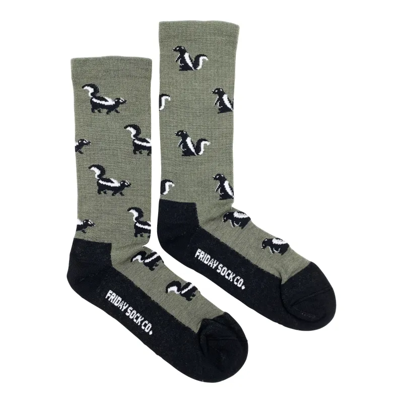 "Skunk" 70% Merino Wool Socks by Friday Sock Co sold by Great Sox