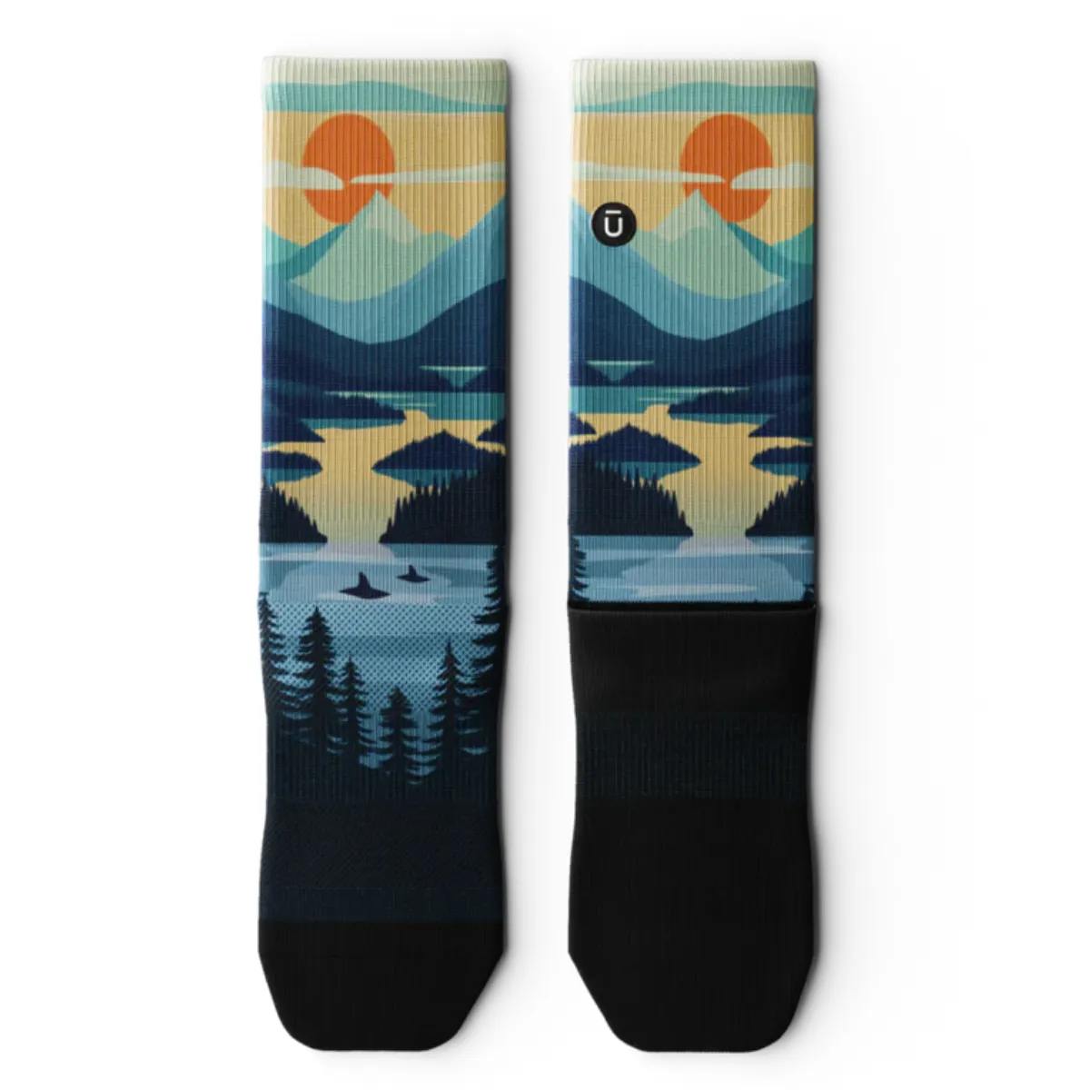 "Coastal Fade" Performance Crew Running Socks by Outway sold by Great Sox product image thumbnail 2