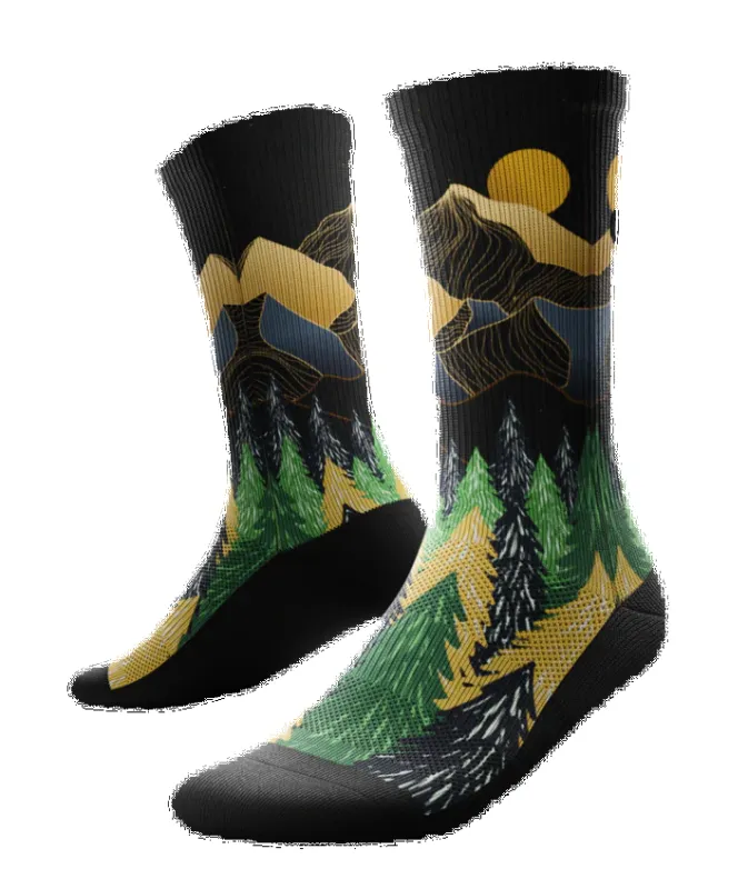 "Golden Grove" Performance Crew Running Socks by Outway sold by Great Sox