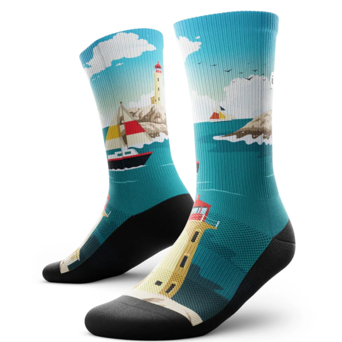 "Peggy's Cove" Performance Crew Running Socks by Outway sold by Great Sox