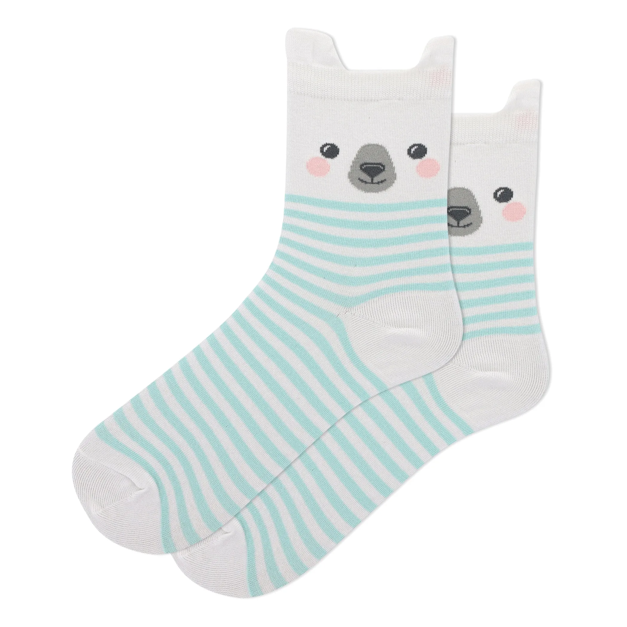 "Polar Bear" Cotton Anklet Socks by Hot Sox - Medium sold by Great Sox