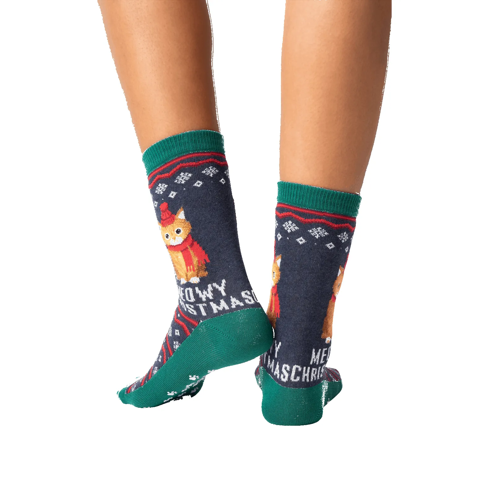 "Meowy Christmas" Crew Socks by Hot Sox - Medium sold by Great Sox product image thumbnail 3