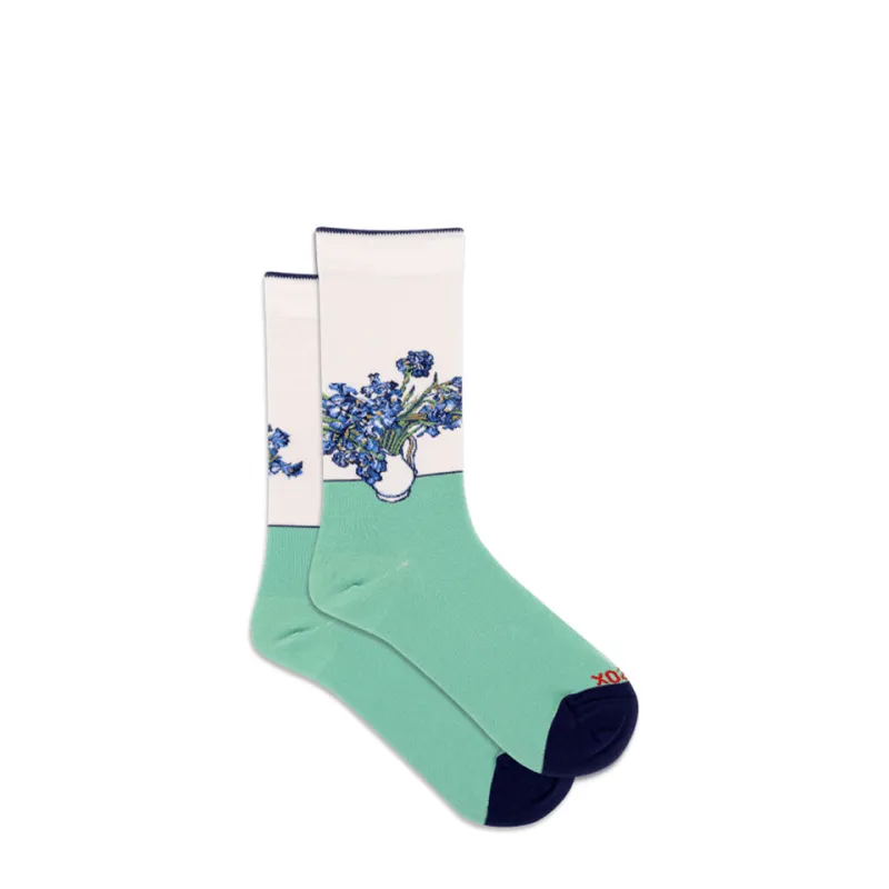 "Irises" Crew Socks by Hot Sox - Medium sold by Great Sox