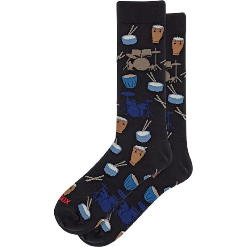 "Percussion" Cotton Crew Socks by Hot Sox - Large made by Hot Sox
