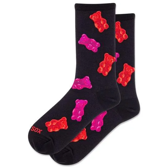 "Gummy Bears" Crew Socks by Hot Sox - Medium sold by Great Sox