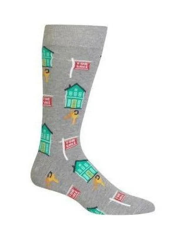 "Realtor" Cotton Crew Socks by Hot Sox sold by Great Sox