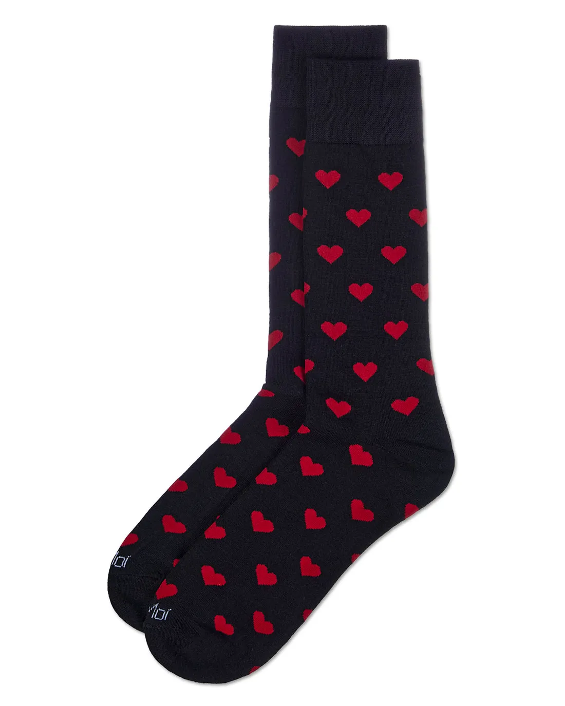"Hearts" Crew Bamboo Socks by Me Moí - Large sold by Great Sox