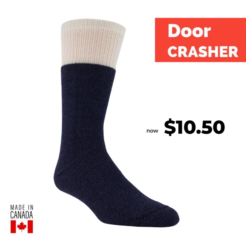 J.B.  Field's Full-Cushion Heavy Thermal Wool Boot Sock - LARGE (DOORCRASHER) sold by Great Sox