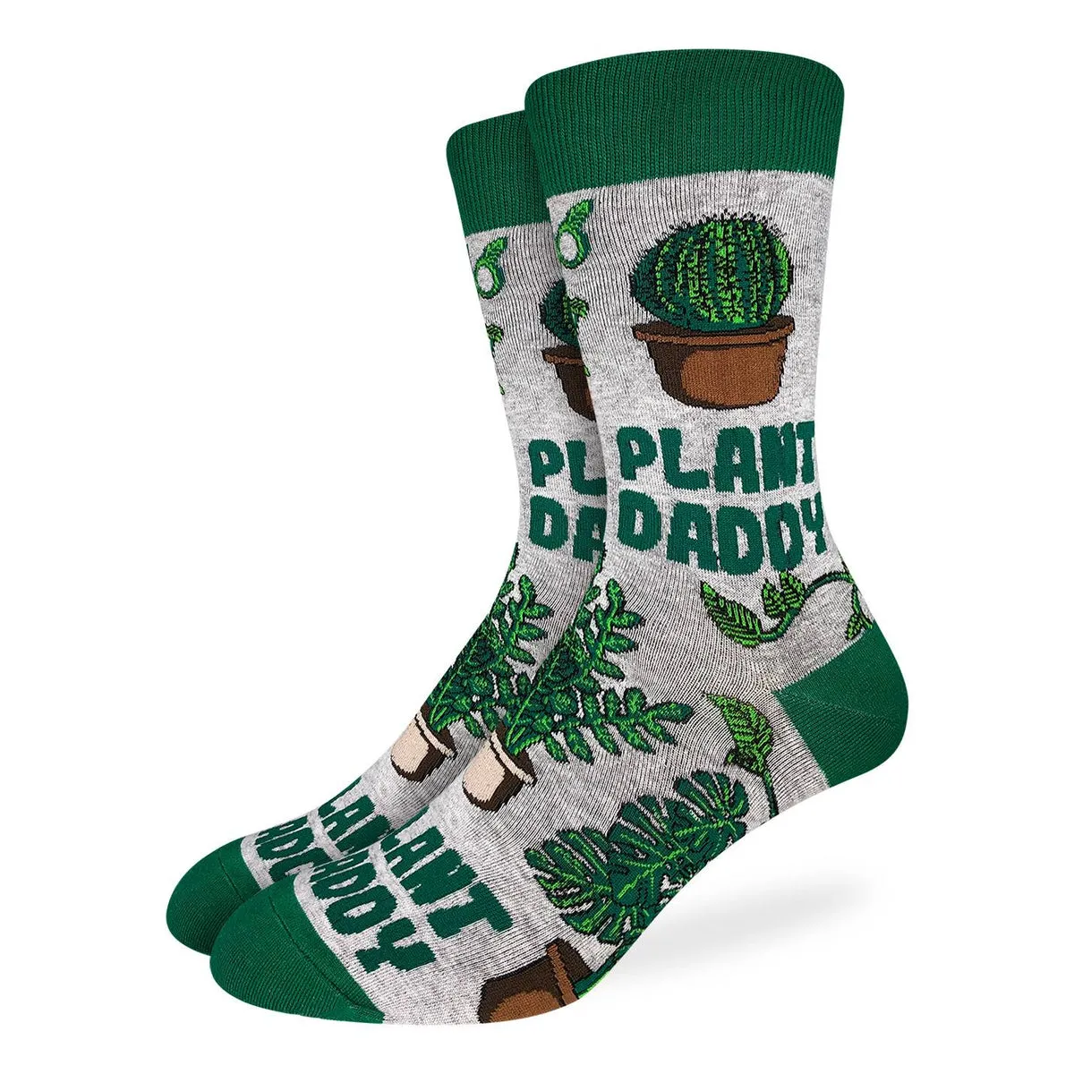 "Plant Daddy" Crew Socks by Good Luck Sock - Large sold by Great Sox