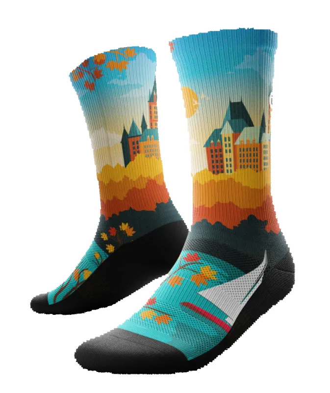 "Quebec" Performance Crew Running Socks by Outway sold by Great Sox