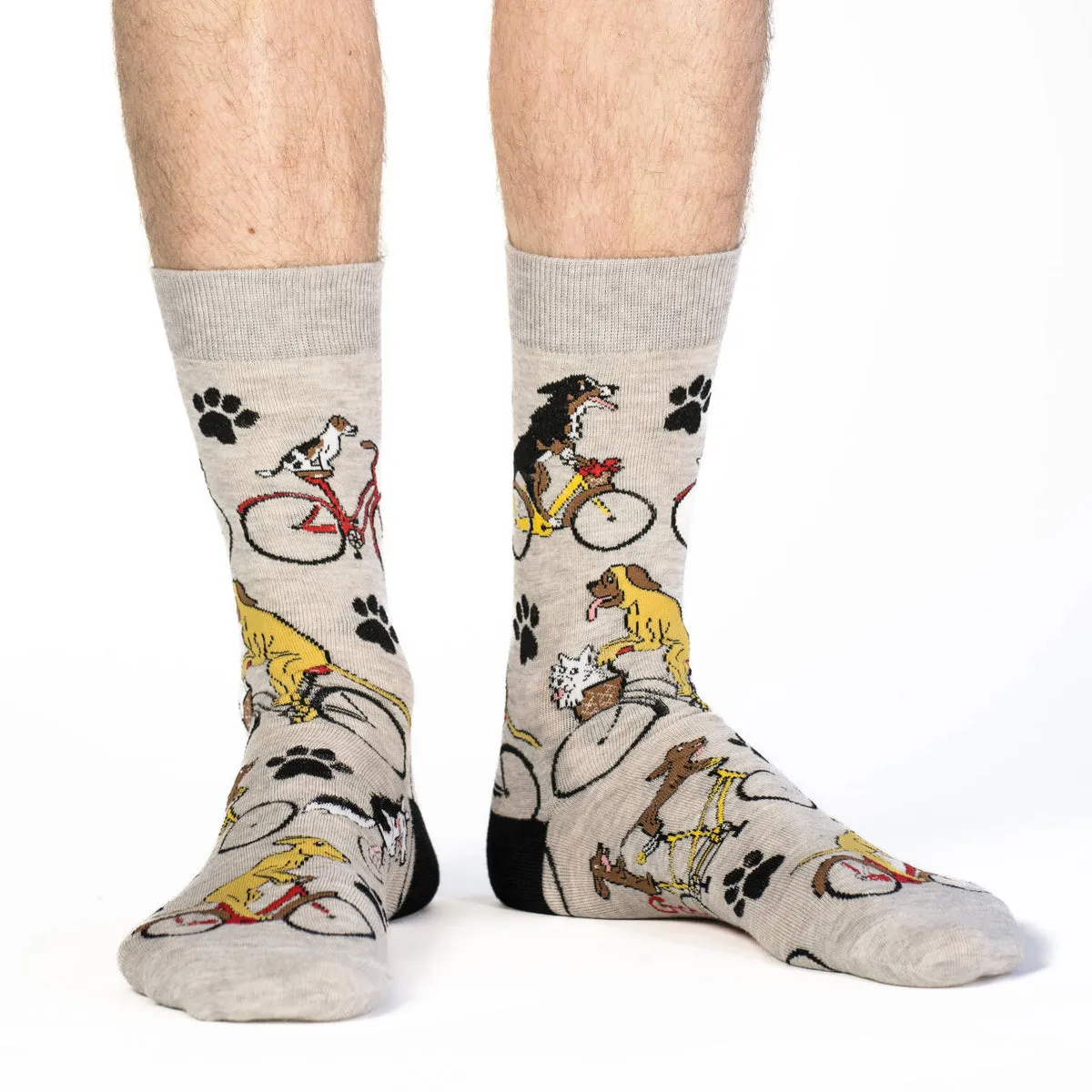 "Dogs Riding Bikes" Cotton Crew Socks by Good Luck Sock - sold by Great Sox product image thumbnail 2