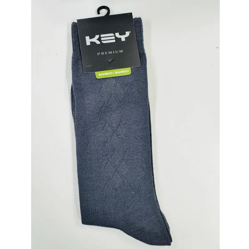 "Vertical Argyle" Bamboo Socks by Key - Large sold by Great Sox