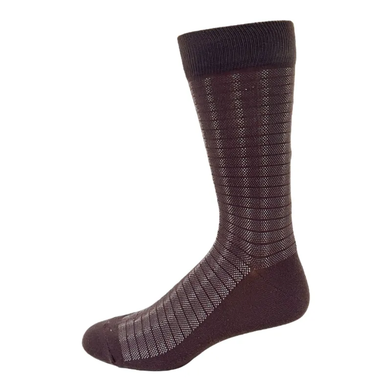 "Stitch Stripe" Cotton Socks by Key - Large sold by Great Sox