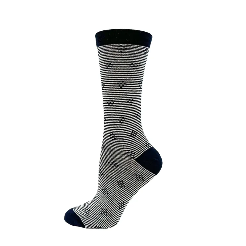"Dia Stitch On Stripe" Bamboo Socks by Key - Medium sold by Great Sox