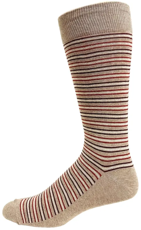 "Stripe" Cotton Socks by Key - Large sold by Great Sox