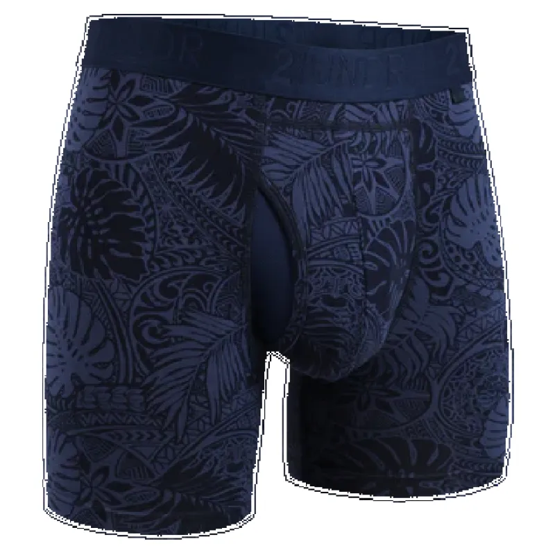 2UNDR Swing Shift 6" Boxer Brief - Coastal Blue sold by Great Sox