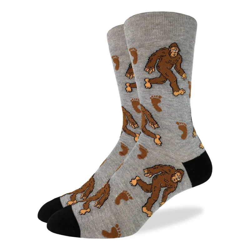 "Bigfoot" Cotton Crew Socks by Good Luck Sock sold by Great Sox