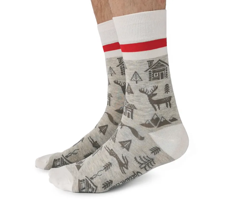 "Winter Wonderland" Cotton Crew Socks by Uptown Sox sold by Great Sox