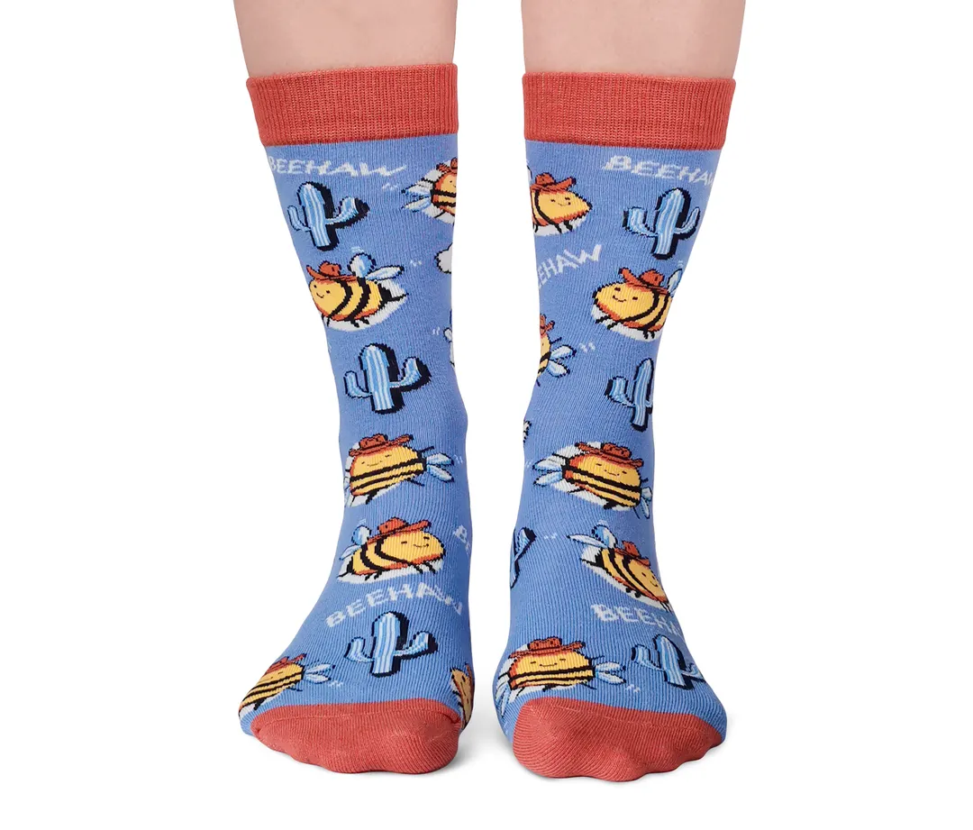"Bee-Haw" Cotton Crew Socks by Uptown Sox - Medium sold by Great Sox product image thumbnail 2