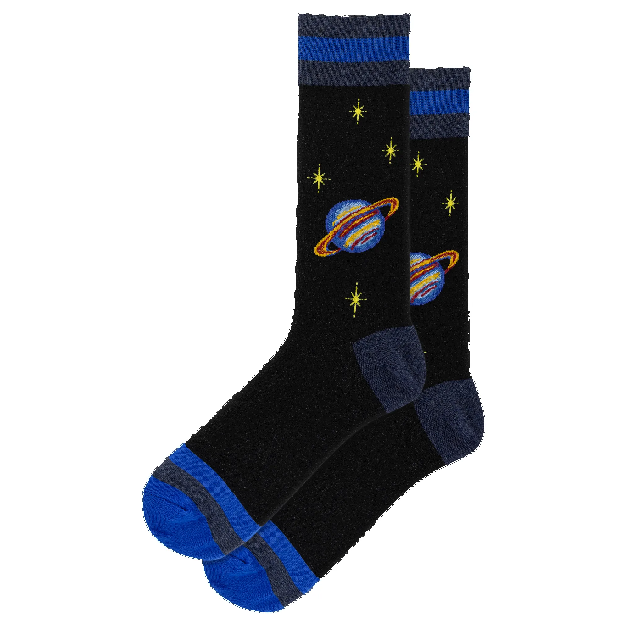 "Saturn" Cotton Crew Socks by Hot Sox - Large sold by Great Sox