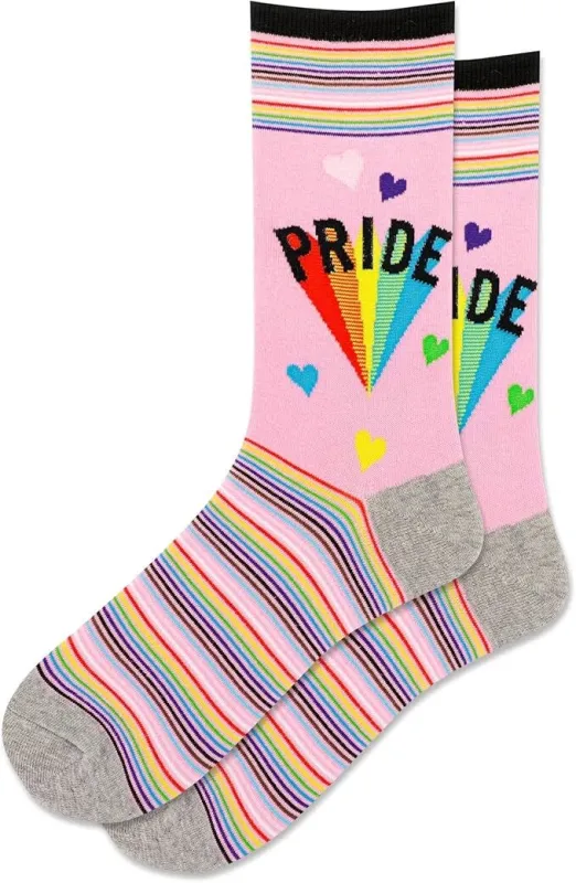 "Pride" Cotton Crew Socks by Hot Sox - Women sold by Great Sox
