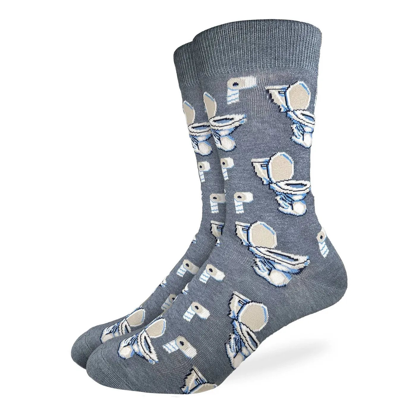 "Toilet Seats" Cotton Crew Socks by Good Luck Sock - Large sold by Great Sox