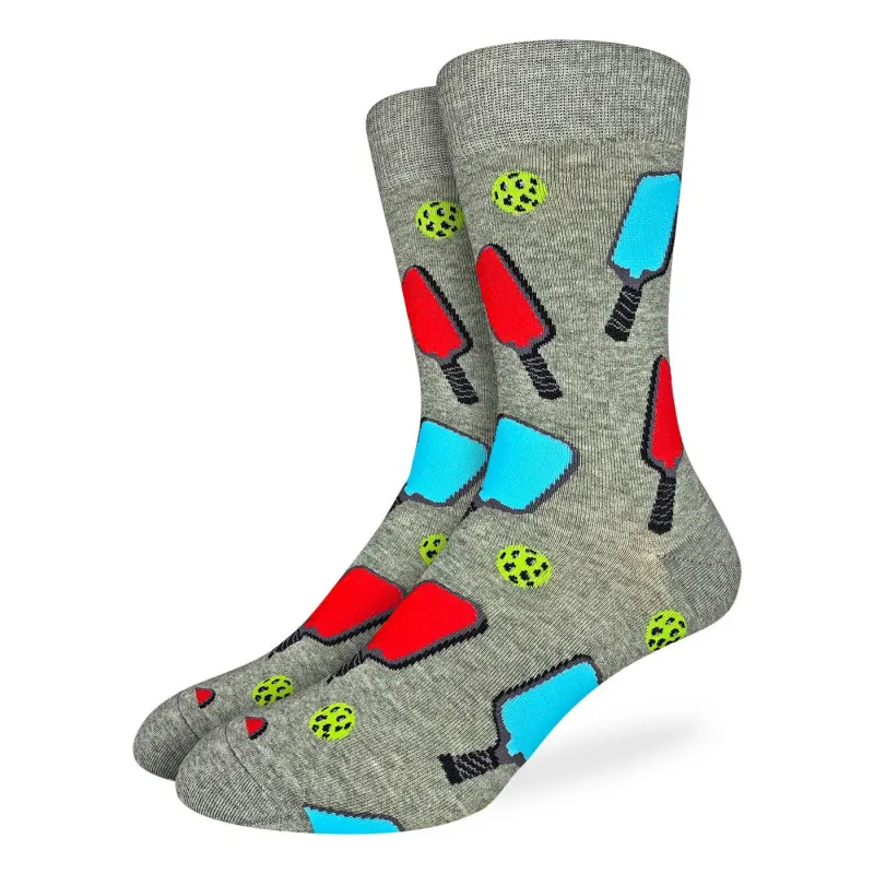 "Pickleball" Cotton Crew Socks by Good Luck Sock sold by Great Sox